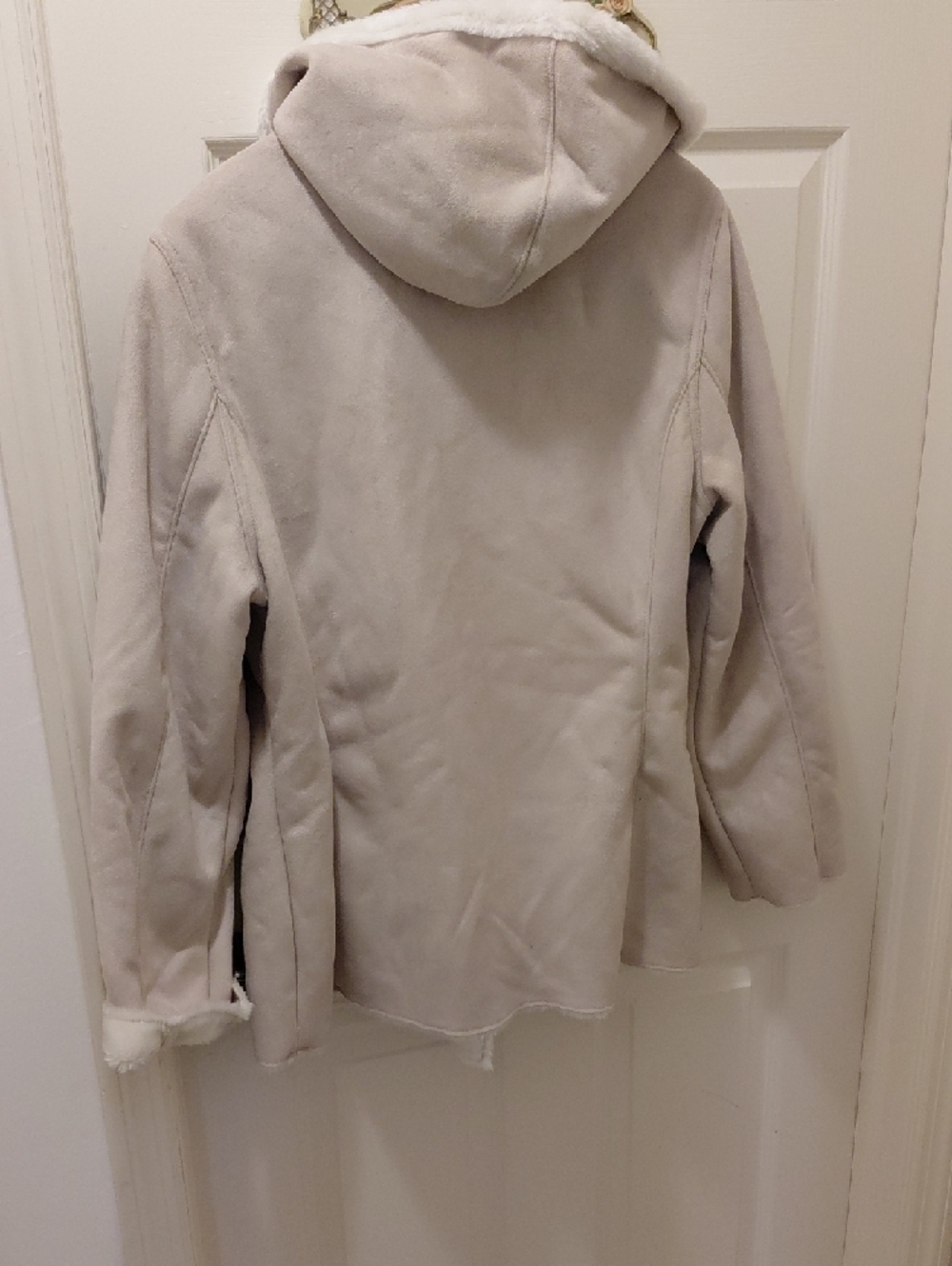 Sonoma Cream Double-Breasted Hooded Coat - Picture 8 of 8